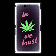 Coque Sony Xpéria Z Ultra In Weed We trust Rouge ZG