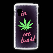 Coque LG L5 2 In Weed We trust Rouge ZG