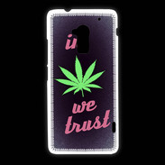 Coque HTC One Max In Weed We trust Rouge ZG
