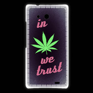 Coque Huawei Ascend Mate In Weed We trust Rouge ZG