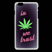 Coque iPhone 6Plus / 6Splus In Weed We trust Rouge ZG