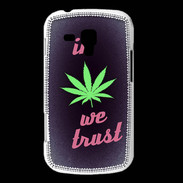 Coque Samsung Galaxy Trend In Weed We trust Rouge ZG