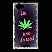 Coque Sony Xperia L In Weed We trust Rouge ZG