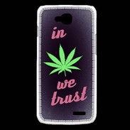 Coque LG L90 In Weed We trust Rouge ZG