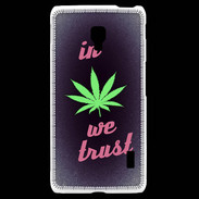 Coque LG F6 In Weed We trust Rouge ZG