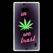 Coque Nokia Lumia 930 In Weed We trust Rouge ZG