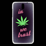 Coque HTC Desire 610 In Weed We trust Rouge ZG