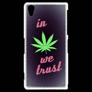 Coque Sony Xperia Z2 In Weed We trust Rouge ZG