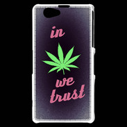 Coque Sony Xperia Z1 Compact In Weed We trust Rouge ZG