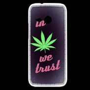 Coque HTC One Mini 2 In Weed We trust Rouge ZG