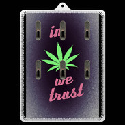 Porte clés In Weed We trust Rouge ZG