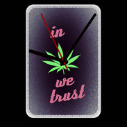 Grande pendule murale In Weed We trust Rouge ZG