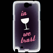 Coque Samsung Galaxy Note 2 In Wine We trust Rouge ZG