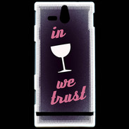 Coque Sony Xperia U In Wine We trust Rouge ZG