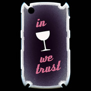 Coque Blackberry 8520 In Wine We trust Rouge ZG