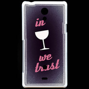 Coque Sony Xperia T In Wine We trust Rouge ZG