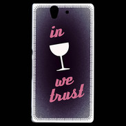 Coque Sony Xperia Z In Wine We trust Rouge ZG