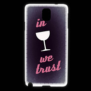 Coque Samsung Galaxy Note 3 In Wine We trust Rouge ZG