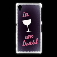Coque Sony Xpéria Z1 In Wine We trust Rouge ZG