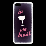 Coque iPhone 5C In Wine We trust Rouge ZG