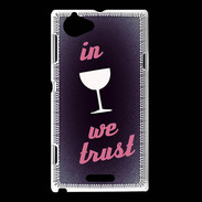 Coque Sony Xperia L In Wine We trust Rouge ZG