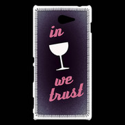 Coque Sony Xperia M2 In Wine We trust Rouge ZG