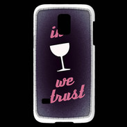 Coque Samsung Galaxy S5 Mini In Wine We trust Rouge ZG