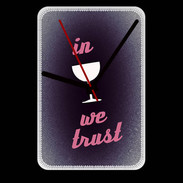 Grande pendule murale In Wine We trust Rouge ZG