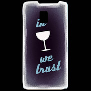 Coque LG P990 In Wine We trust Bleu ZG