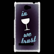 Coque HTC Windows Phone 8S In Wine We trust Bleu ZG