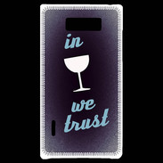 Coque LG Optimus L7 In Wine We trust Bleu ZG