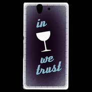 Coque Sony Xperia Z In Wine We trust Bleu ZG