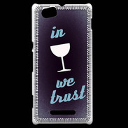 Coque Sony Xperia M In Wine We trust Bleu ZG