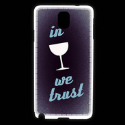 Coque Samsung Galaxy Note 3 In Wine We trust Bleu ZG