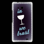 Coque Huawei Ascend Mate In Wine We trust Bleu ZG