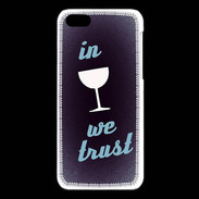 Coque iPhone 5C In Wine We trust Bleu ZG