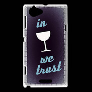 Coque Sony Xperia L In Wine We trust Bleu ZG