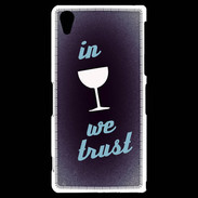 Coque Sony Xperia Z2 In Wine We trust Bleu ZG