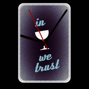 Grande pendule murale In Wine We trust Bleu ZG