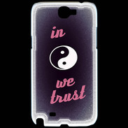 Coque Samsung Galaxy Note 2 In Zen We trust Rouge ZG