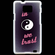 Coque Samsung Galaxy S2 In Zen We trust Rouge ZG