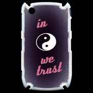 Coque Blackberry 8520 In Zen We trust Rouge ZG