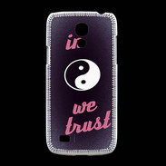 Coque Samsung Galaxy S4mini In Zen We trust Rouge ZG