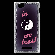 Coque Sony Xperia M In Zen We trust Rouge ZG