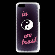 Coque iPhone 5C In Zen We trust Rouge ZG