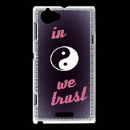 Coque Sony Xperia L In Zen We trust Rouge ZG