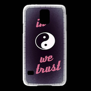Coque Samsung Galaxy S5 In Zen We trust Rouge ZG