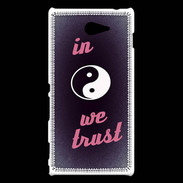 Coque Sony Xperia M2 In Zen We trust Rouge ZG