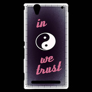 Coque Sony Xperia T2 Ultra In Zen We trust Rouge ZG
