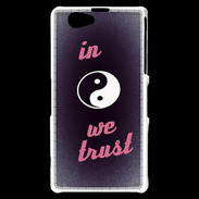 Coque Sony Xperia Z1 Compact In Zen We trust Rouge ZG